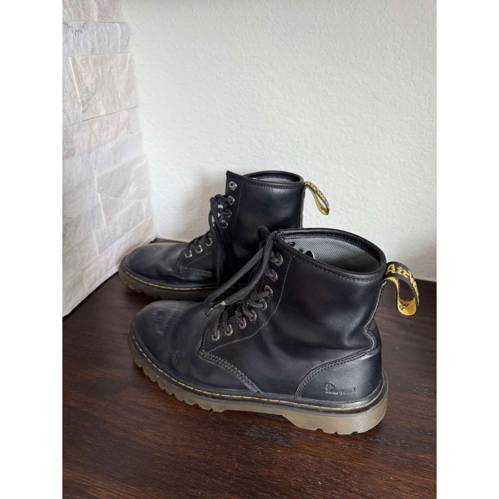 Dr. Martens Awley Black Leather Lace Up Boots Mens 9 Womens 10